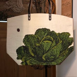 Market Bag with Leather Handle
